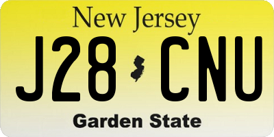 NJ license plate J28CNU