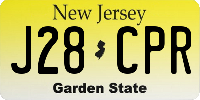 NJ license plate J28CPR