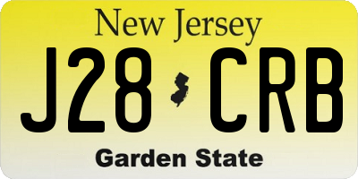NJ license plate J28CRB