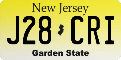 NJ license plate J28CRI