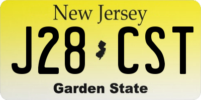 NJ license plate J28CST
