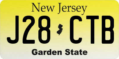 NJ license plate J28CTB