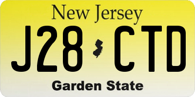 NJ license plate J28CTD