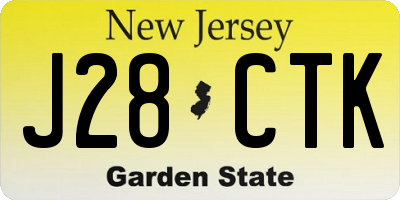 NJ license plate J28CTK
