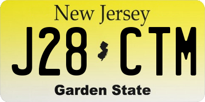 NJ license plate J28CTM