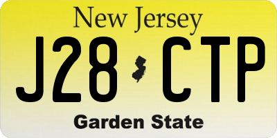 NJ license plate J28CTP