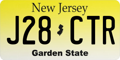 NJ license plate J28CTR