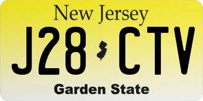 NJ license plate J28CTV