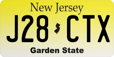 NJ license plate J28CTX