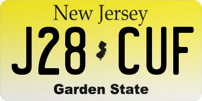 NJ license plate J28CUF