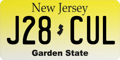 NJ license plate J28CUL