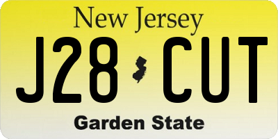 NJ license plate J28CUT