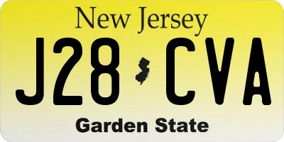 NJ license plate J28CVA
