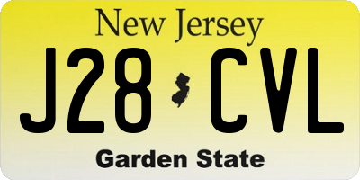 NJ license plate J28CVL