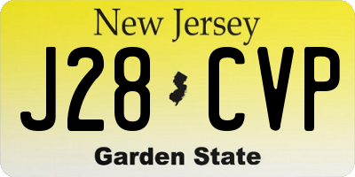 NJ license plate J28CVP