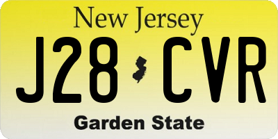 NJ license plate J28CVR