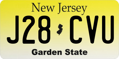 NJ license plate J28CVU