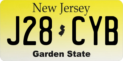 NJ license plate J28CYB
