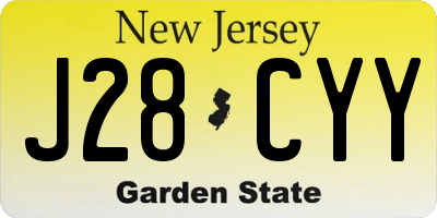 NJ license plate J28CYY