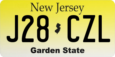 NJ license plate J28CZL