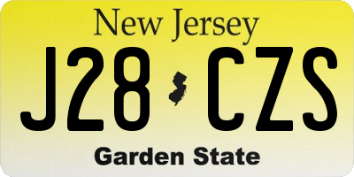 NJ license plate J28CZS