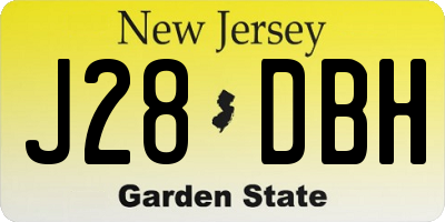 NJ license plate J28DBH
