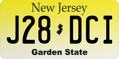NJ license plate J28DCI