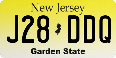 NJ license plate J28DDQ