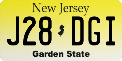 NJ license plate J28DGI