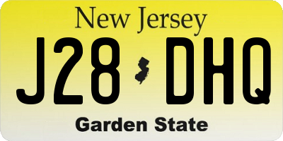 NJ license plate J28DHQ