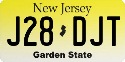 NJ license plate J28DJT