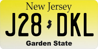 NJ license plate J28DKL