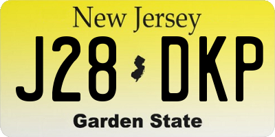 NJ license plate J28DKP