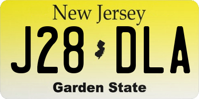 NJ license plate J28DLA