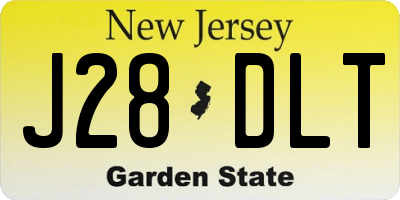 NJ license plate J28DLT