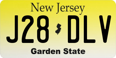 NJ license plate J28DLV