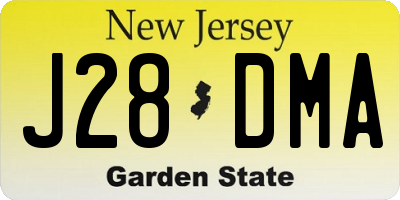 NJ license plate J28DMA