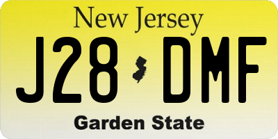 NJ license plate J28DMF