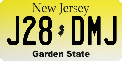 NJ license plate J28DMJ