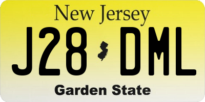 NJ license plate J28DML