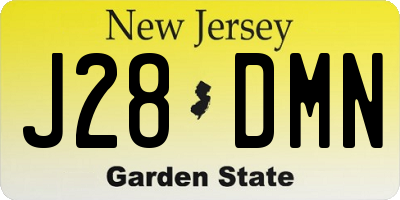 NJ license plate J28DMN