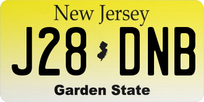 NJ license plate J28DNB