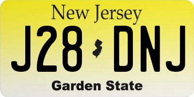 NJ license plate J28DNJ