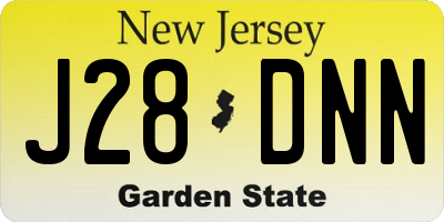 NJ license plate J28DNN