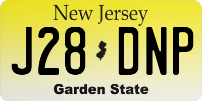 NJ license plate J28DNP