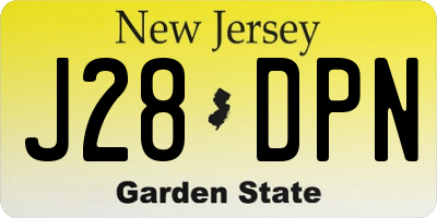 NJ license plate J28DPN