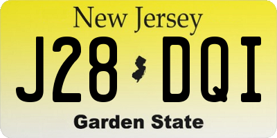 NJ license plate J28DQI