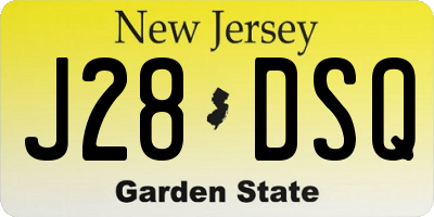 NJ license plate J28DSQ