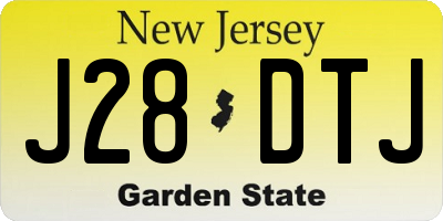 NJ license plate J28DTJ