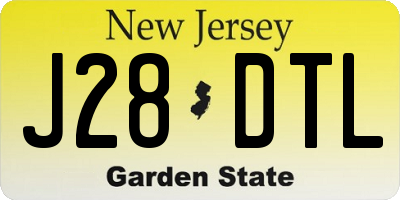 NJ license plate J28DTL